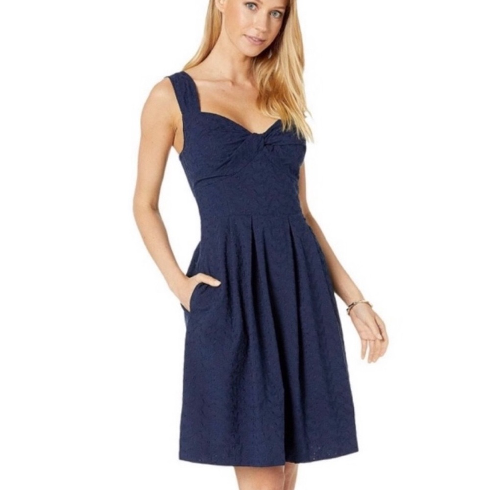 Lilly Pulitzer Navy Cyndi Eyelet Dress
